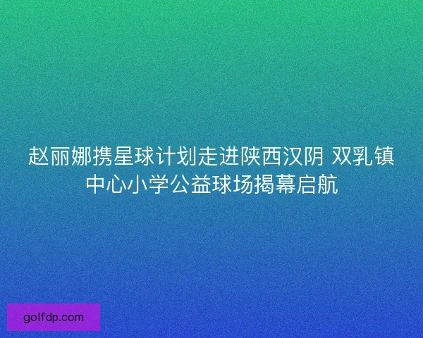 赵丽娜携星球计划走进陕西汉阴 双乳镇中心小学公益球场揭幕启航